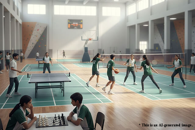 Indoor Sports Zone at SRK Sainik School