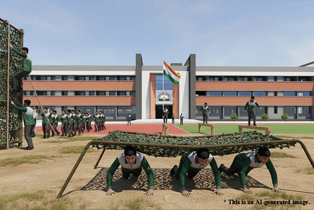 Obstacle Course at SRK Sainik School