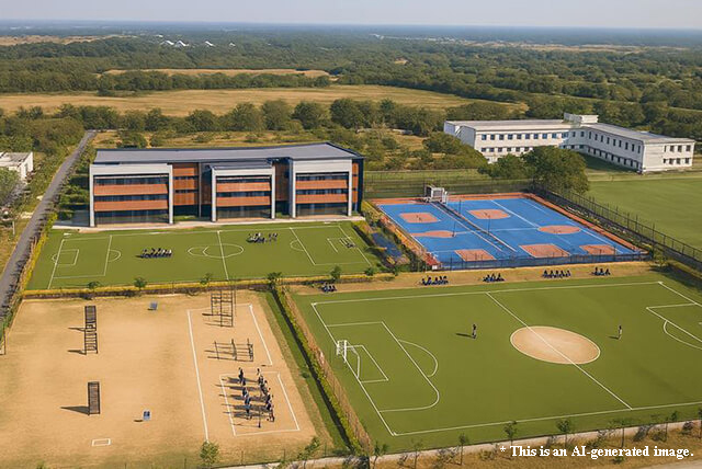 Playgrounds at SRK Sainik School