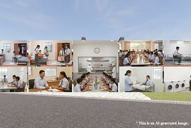 Dormitory at SRK Sainik School